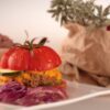 Burgers de tomates et purée de haricots rouges